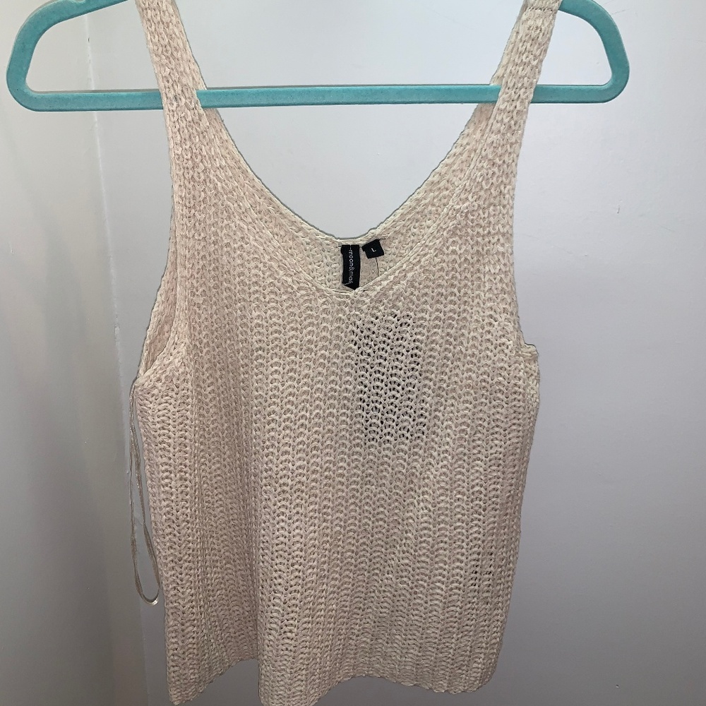 Cream knit tank